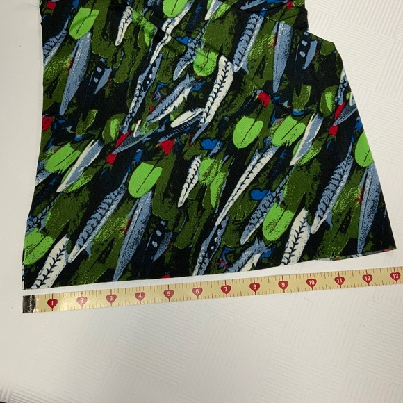 Yelete Wide Leg Colorful Green Pants - Medium - Picture 5 of 8